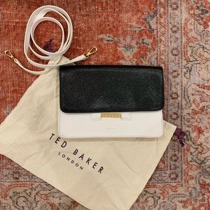 Ted Baker Black & White Clutch + Removable Strap